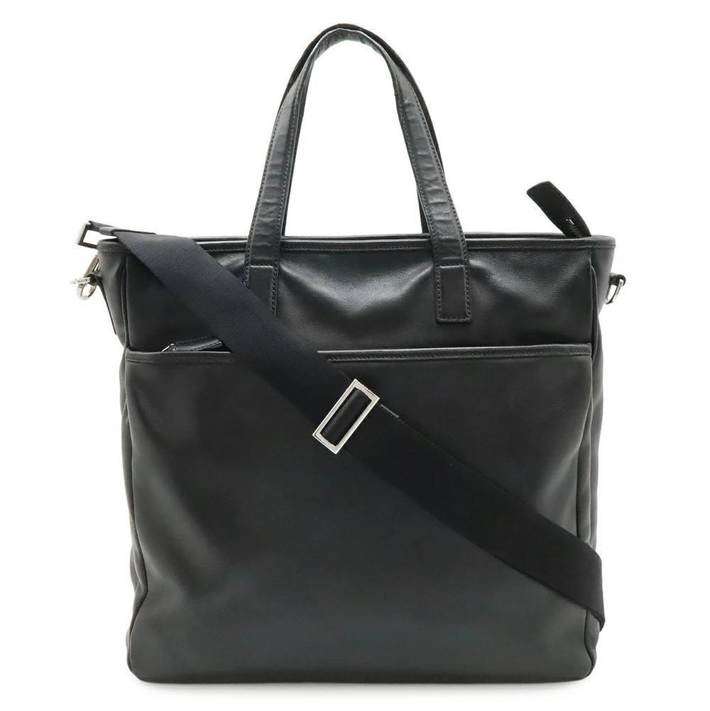 Prada Tote Tessuto Saffiano Bag Crossbody Leather NERO Black
